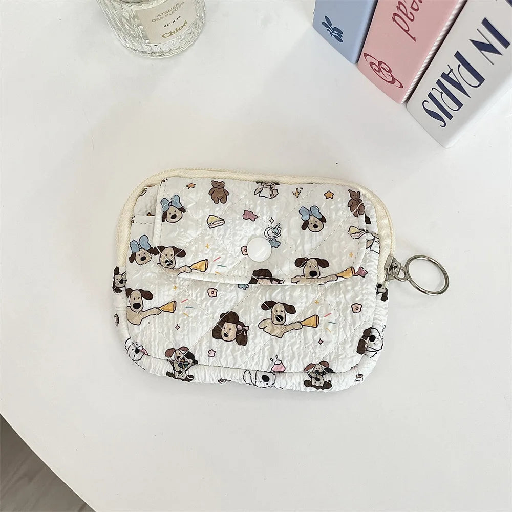 Cute Cartoon Small Travel Cosmetic Lipstick Earphone Card Portable Storage Bag