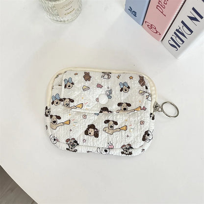 Cute Cartoon Small Travel Cosmetic Lipstick Earphone Card Portable Storage Bag