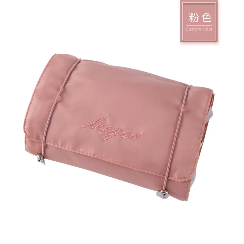 Detachable Makeup Bag Women Zipper Mesh Large Capacity Cosmetics Pouch