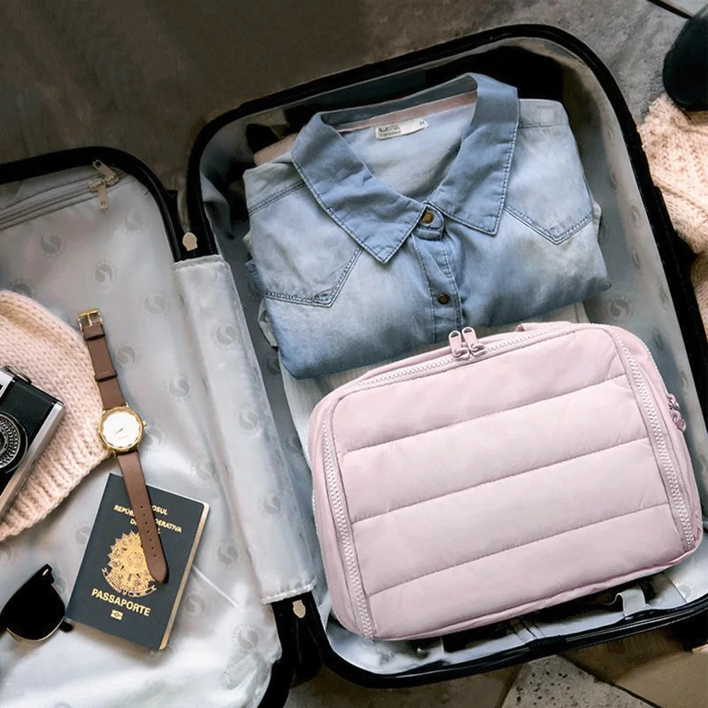 Large Capacity Cosmetic Bag Travel Wash Handbag Makeup Pouch Waterproof Toiletries Organizer