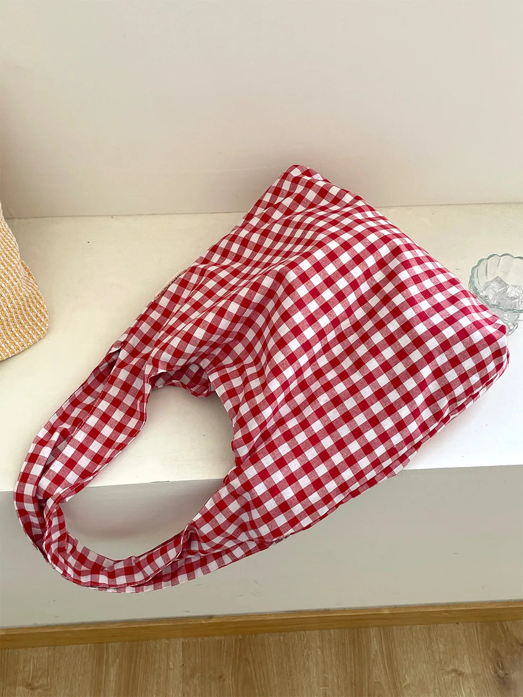 Vintage Plaid Women's Vest Shoulder Bags Large Capacity