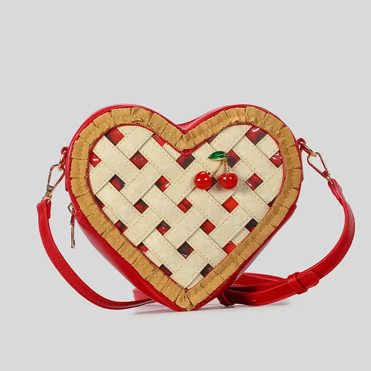 Sweet Love Hearts Shaped Crossbody Bag for Women