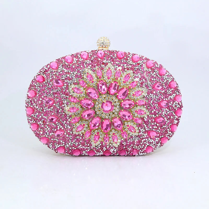 Evening Clutch Bags for Women  Chain Dinner Handbag Crystal Diamond Rhinestone Bag
