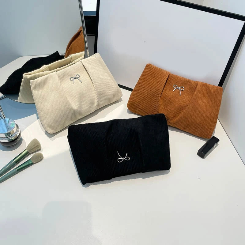 Bow Corduroy Evening Purse