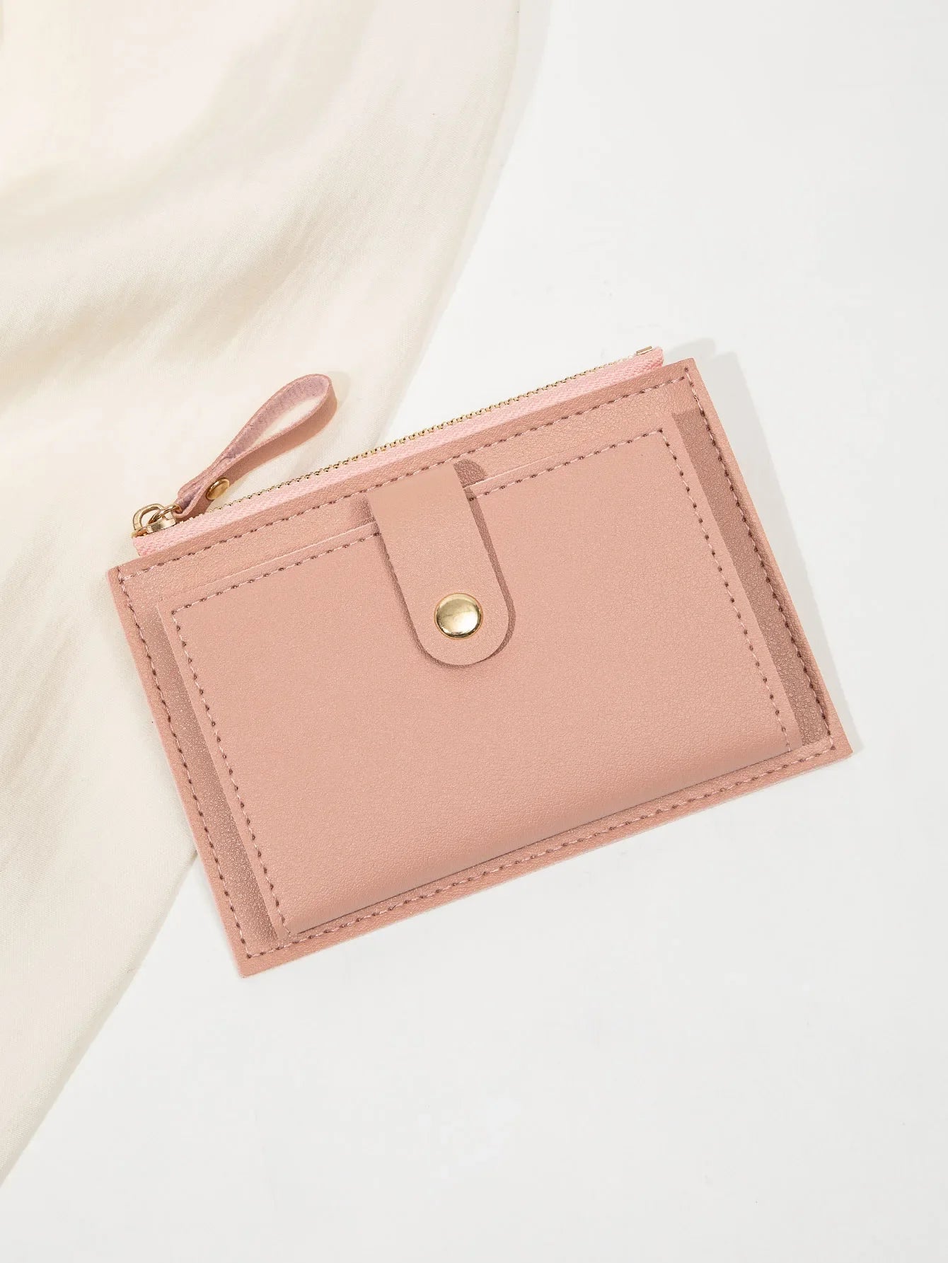 women's short card bag ultra-thin mini PU leather