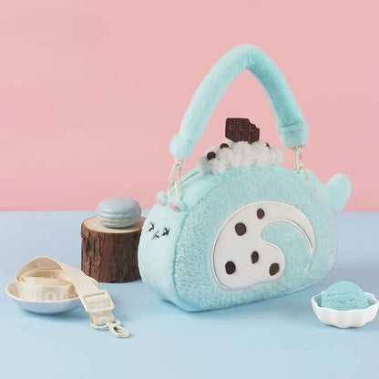 Teenage Girls Bread Bags for Woman Lolita Plush Crossbady Bag