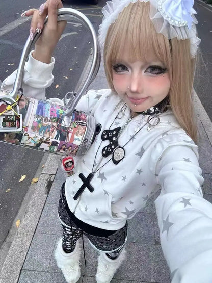 Y2K Riri Girls PU Cylinder Shoulder Bag