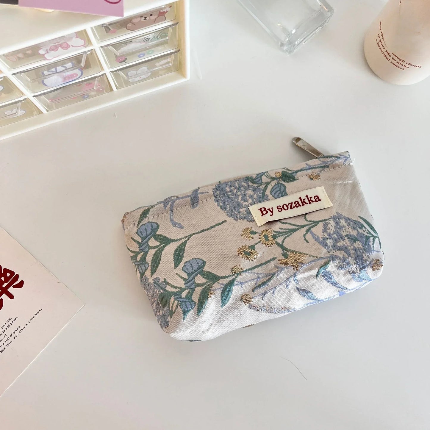 Floral Cosmetic Bag