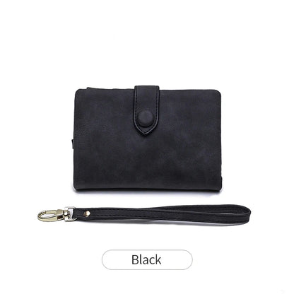 Women's Short Frosted Wallet Korean Multi Card Slot Wallet