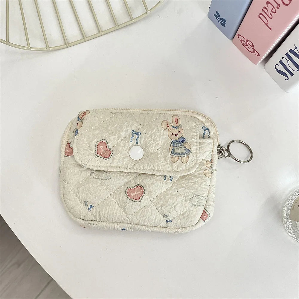 Cute Cartoon Small Travel Cosmetic Lipstick Earphone Card Portable Storage Bag
