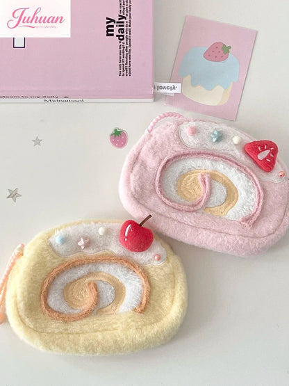 Kawaii Original Soft Girl Swiss Roll Change Bag Crossbody Bag