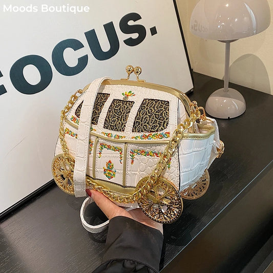 Branded Royal Carriage Evening Clutch  For Women Embroidery Dinner Party Bag