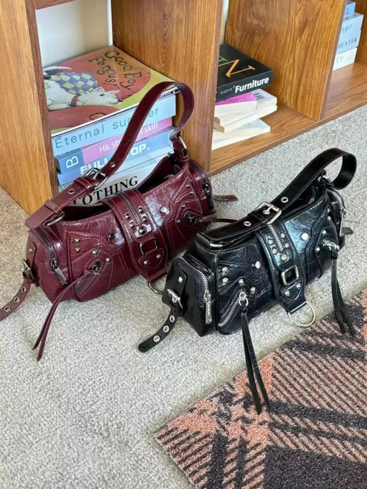 Women's Y2k Studded Gothic Punk Vintage Rivet Handbag