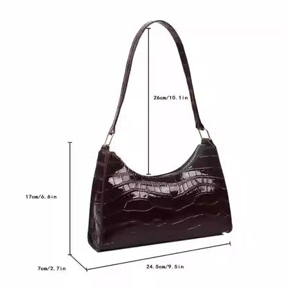 Fashion PU Leather Bags for Women Alligator Pattern  Handbag