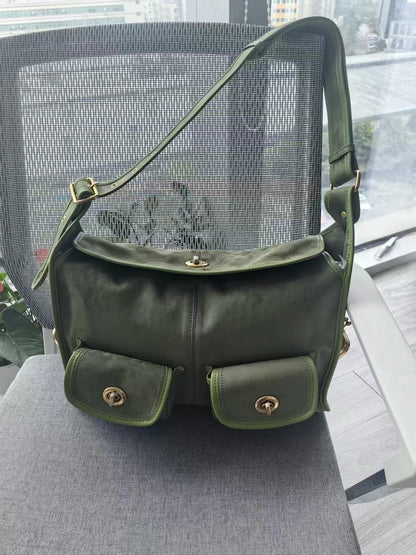 Casual Commuter Large Capacity Suede Pillow Bag