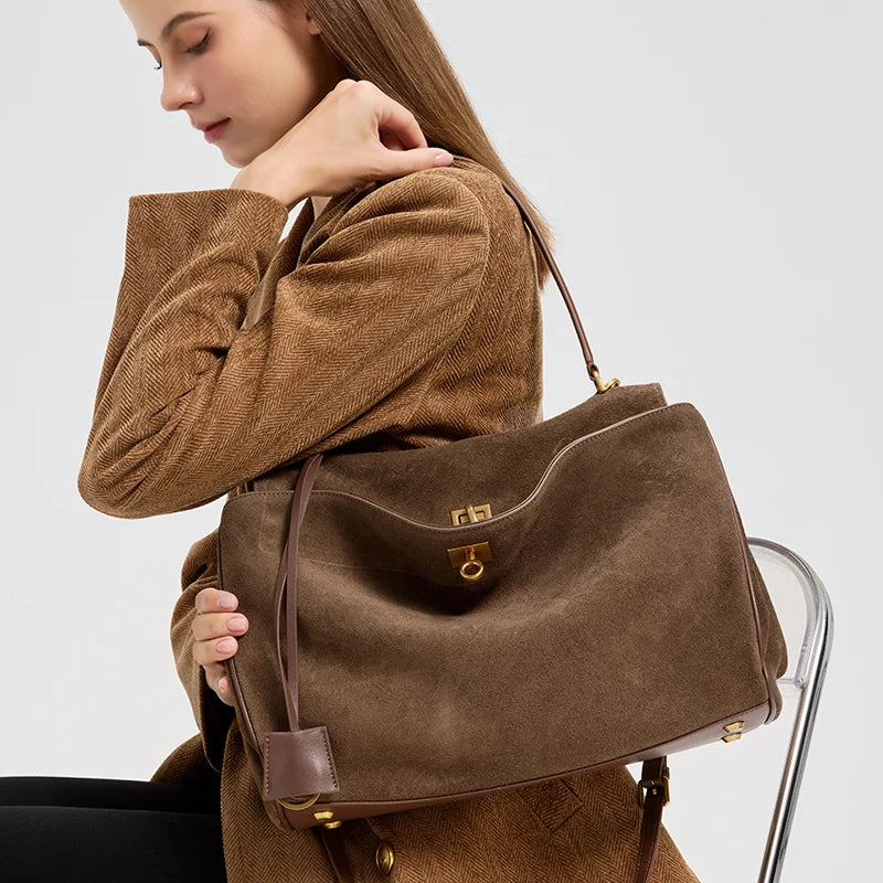 Women's Suede Genuine Leather Bag