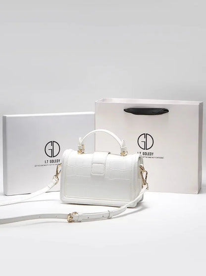 Alligator Printing Leather and Delicate Metal Women's Portable Shoulder Bag