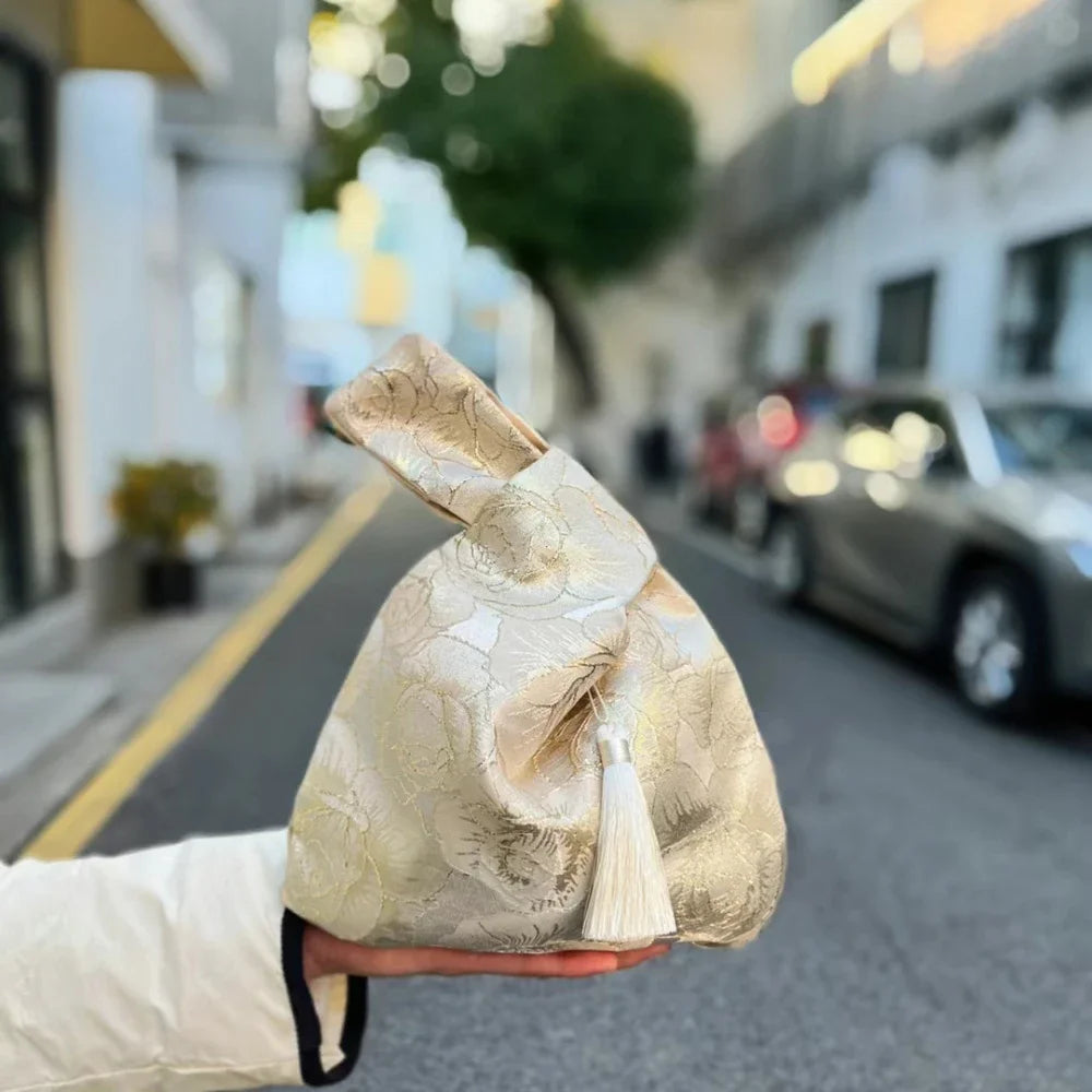 Tassel Knot Wrist Bag Small Item Pouch Cheongsam Accessories