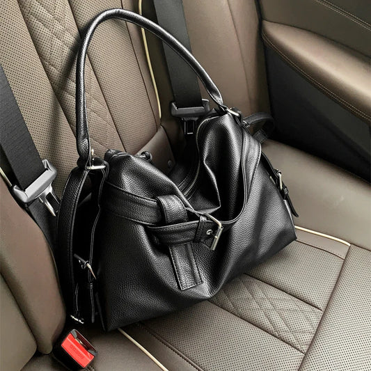 Large Capacity Soft Leather Tote Bag