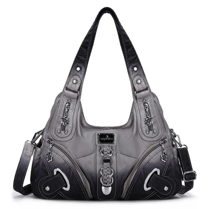 Multi Pocket Soft Leather Shoulder Bags