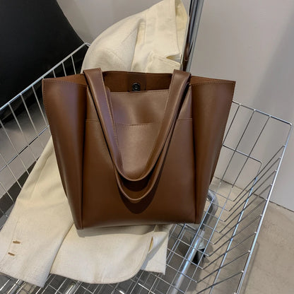 Soft Leather Woman Casual Tote Bag