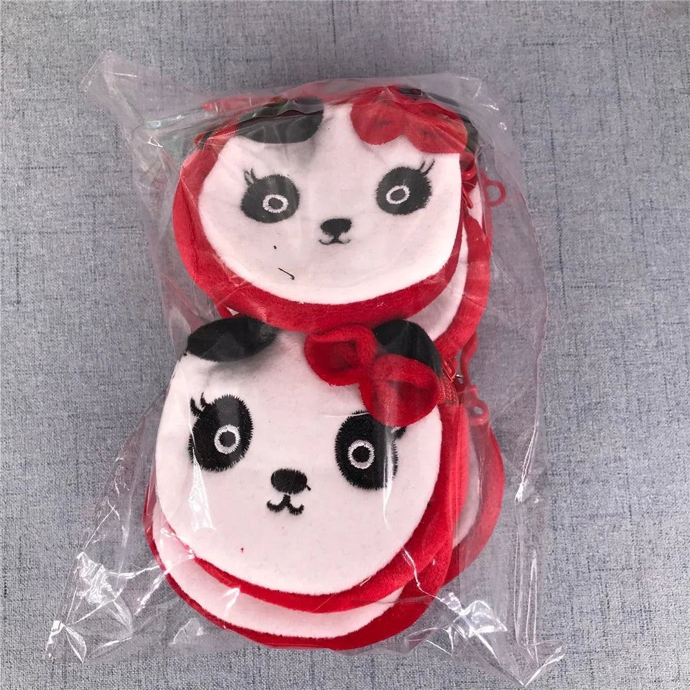 Gift Small Key Hook Pendant Plush Coin Bag , Panda , Animal Coin Pouch