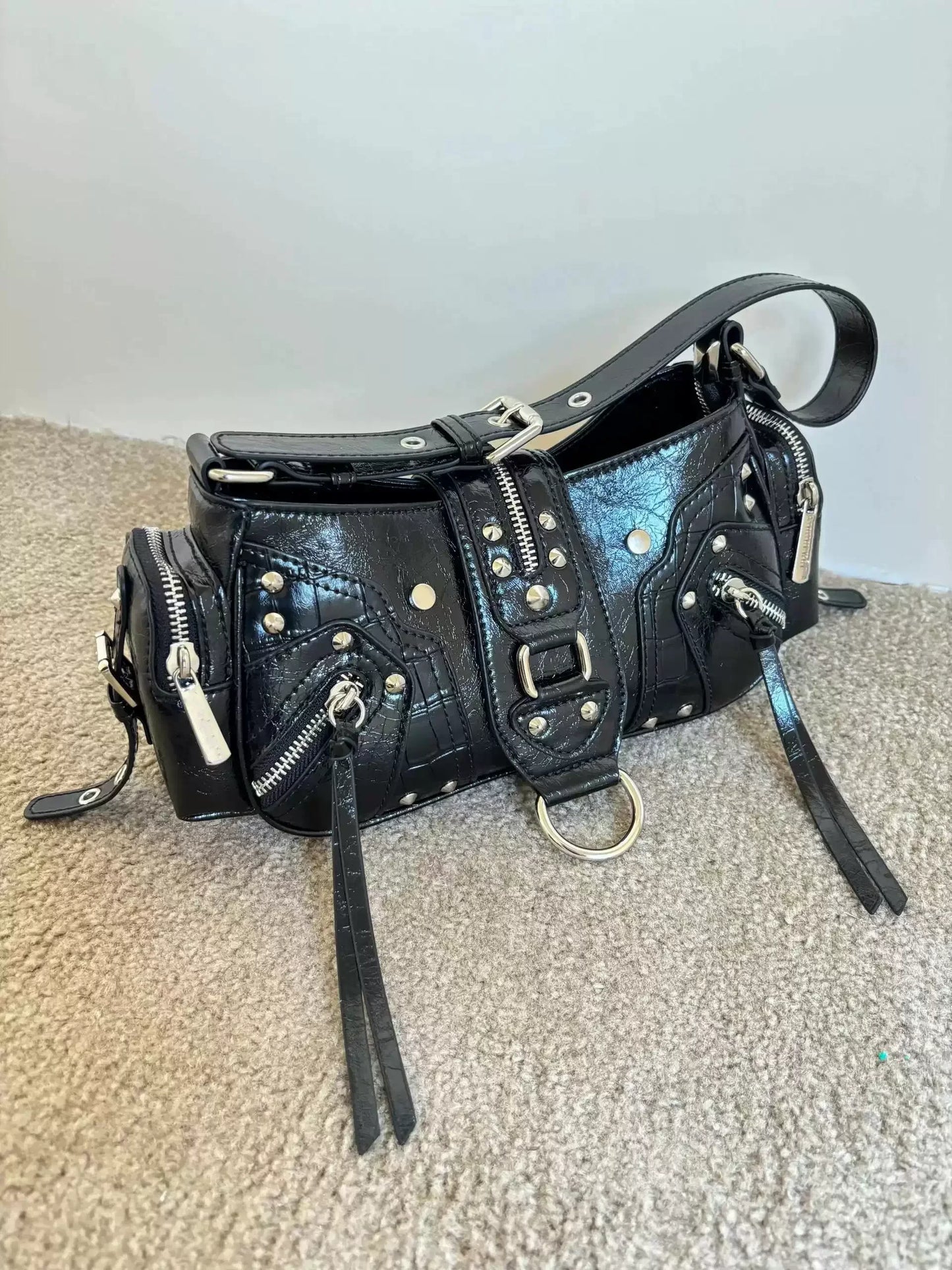 Women's Y2k Studded Gothic Punk Vintage Rivet Handbag