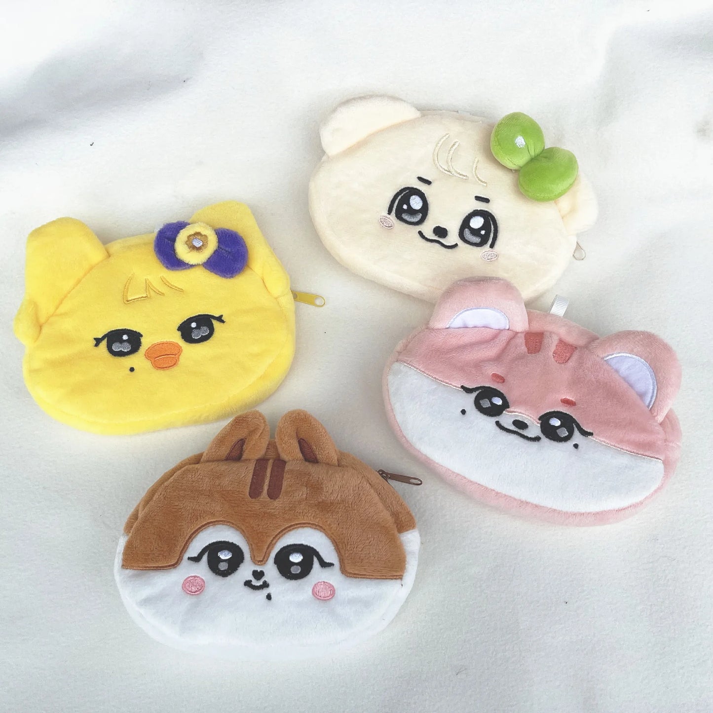 Cute Cartoon Coin Bags Kpop IVE MINIVE PARK Plush Embroider Coin Pouch