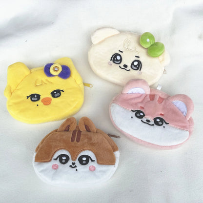 Cute Cartoon Coin Bags Kpop IVE MINIVE PARK Plush Embroider Coin Pouch