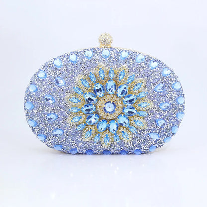 Evening Clutch Bags for Women  Chain Dinner Handbag Crystal Diamond Rhinestone Bag