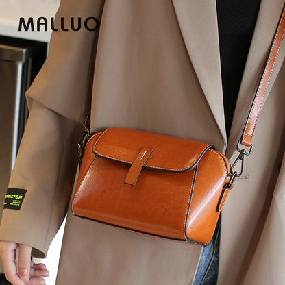 Cowhide Genuine Leather Handbag Lady Casual Phone Bag for Women