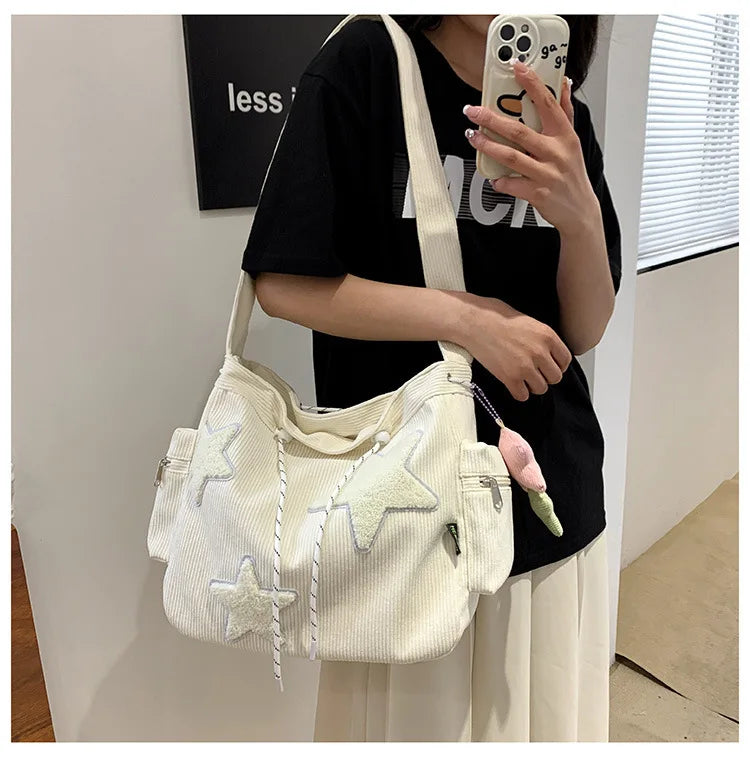 Large Capacity Commuting Tote Crossbody Bag