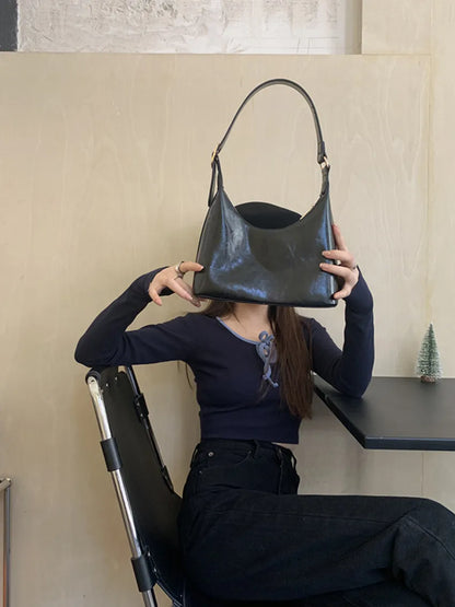 Women's Zipper Casual Tote Shoulder Bag