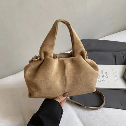 French Cloud Dumpling Bag Brand Design Frosted Handbag