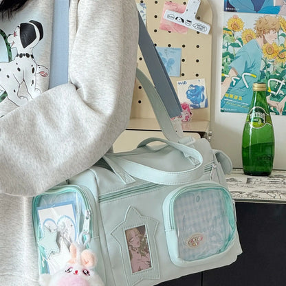 Cute Hand-held Shoulder Bag Japanese Ins Large Capacity Versatile Travel Bag for Girls