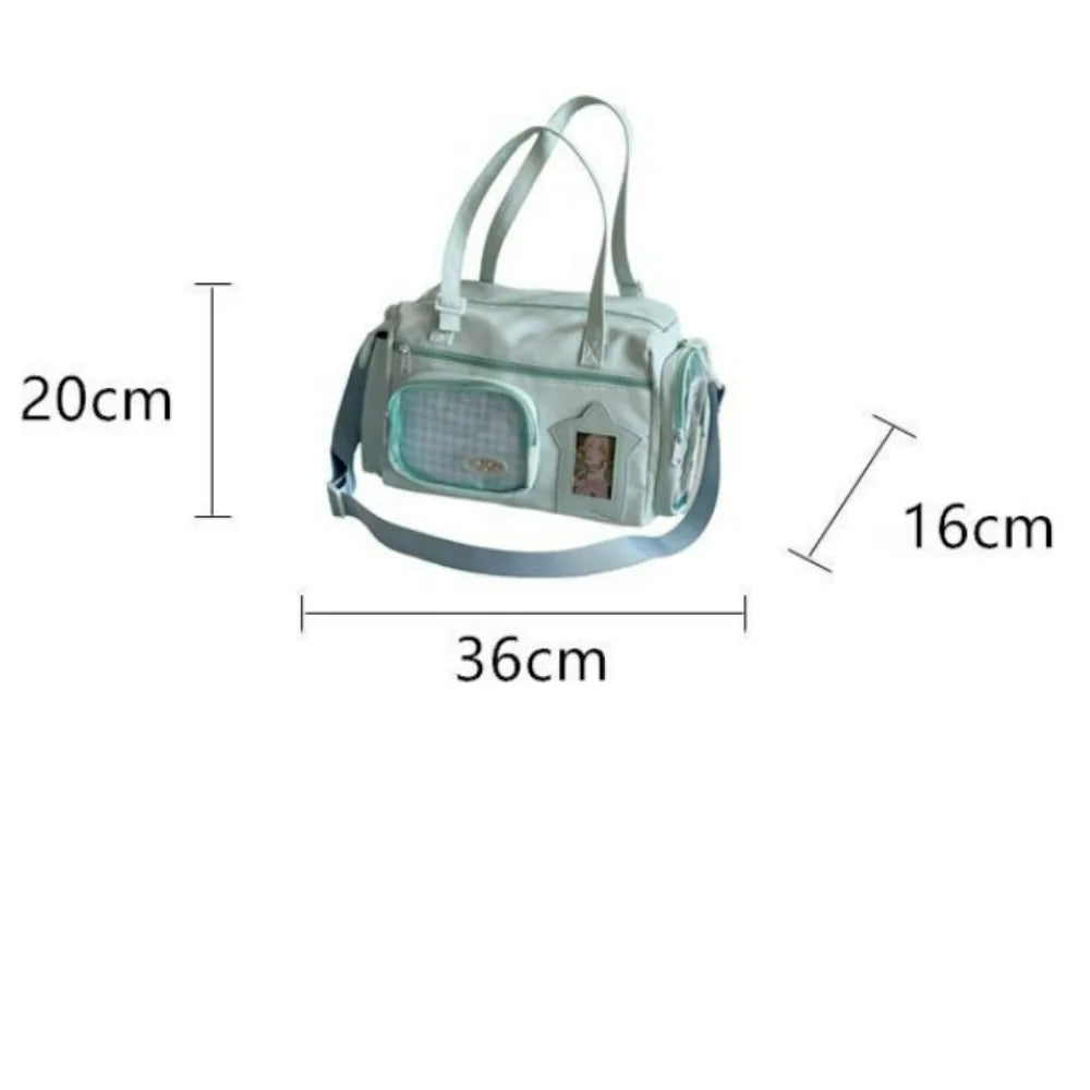 Cute Hand-held Shoulder Bag Japanese Ins Large Capacity Versatile Travel Bag for Girls