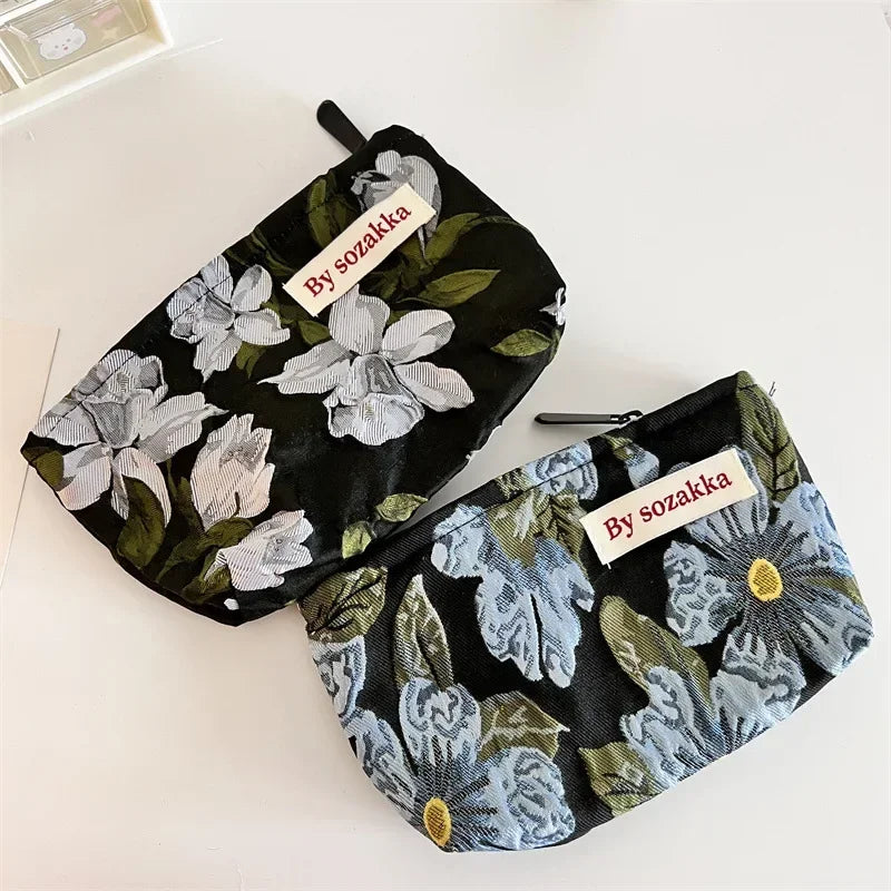 Floral Cosmetic Bag