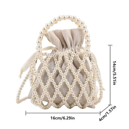 Small Mini Tote Bucket Bag Woven Crossbody Bags for Women
