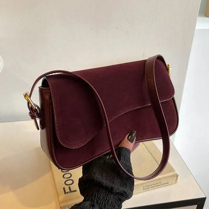 Velvet Fashionable Minimalist Versatile Practical Shoulder Bag