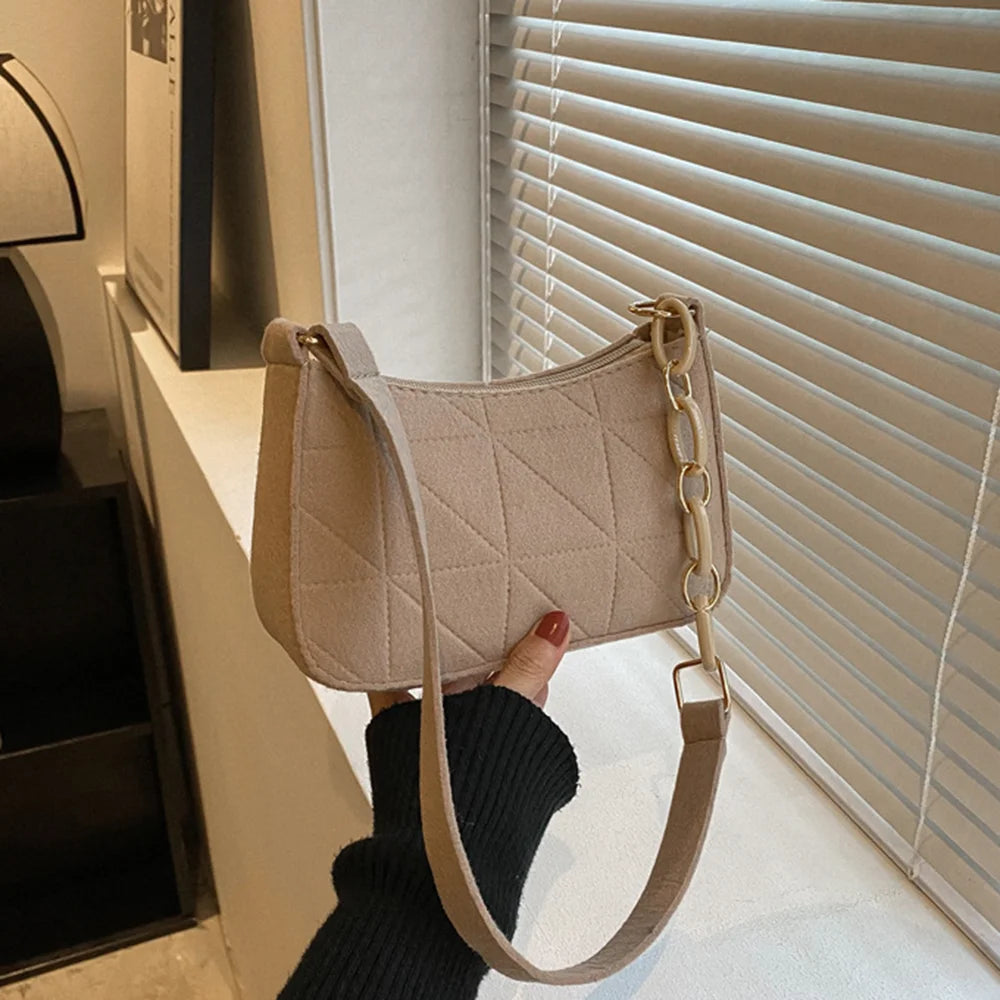 Small Handle Underarm Bag Clutch