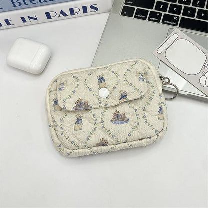 Cute Cartoon Small Travel Cosmetic Lipstick Earphone Card Portable Storage Bag
