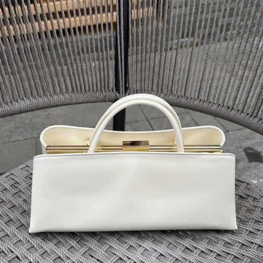Vintage Long Women's Handbag High-end Versatile Design Shoulder Clip Bag