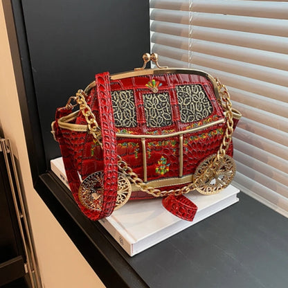 Branded Royal Carriage Evening Clutch  For Women Embroidery Dinner Party Bag