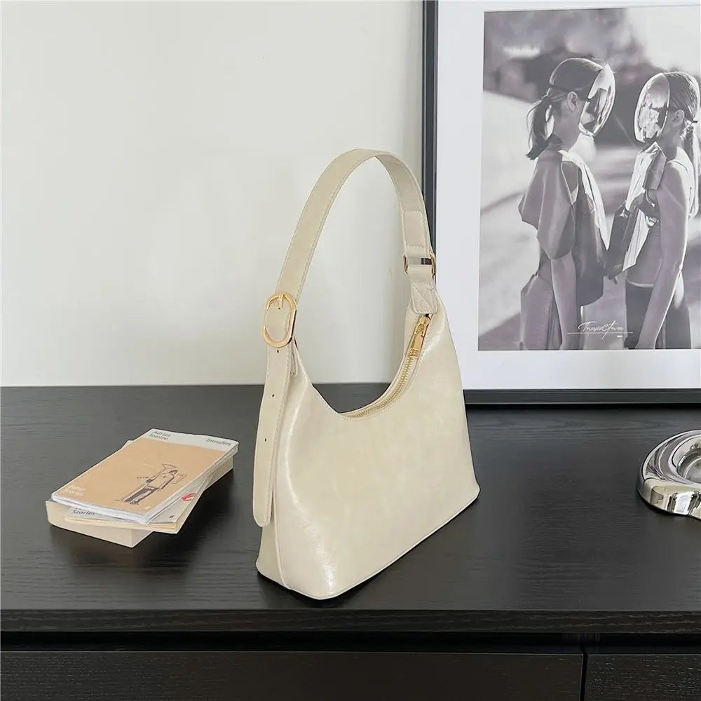 Women's Zipper Casual Tote Shoulder Bag