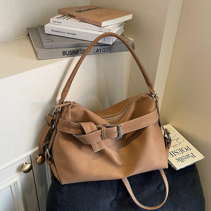 Large Capacity Soft Leather Tote Bag