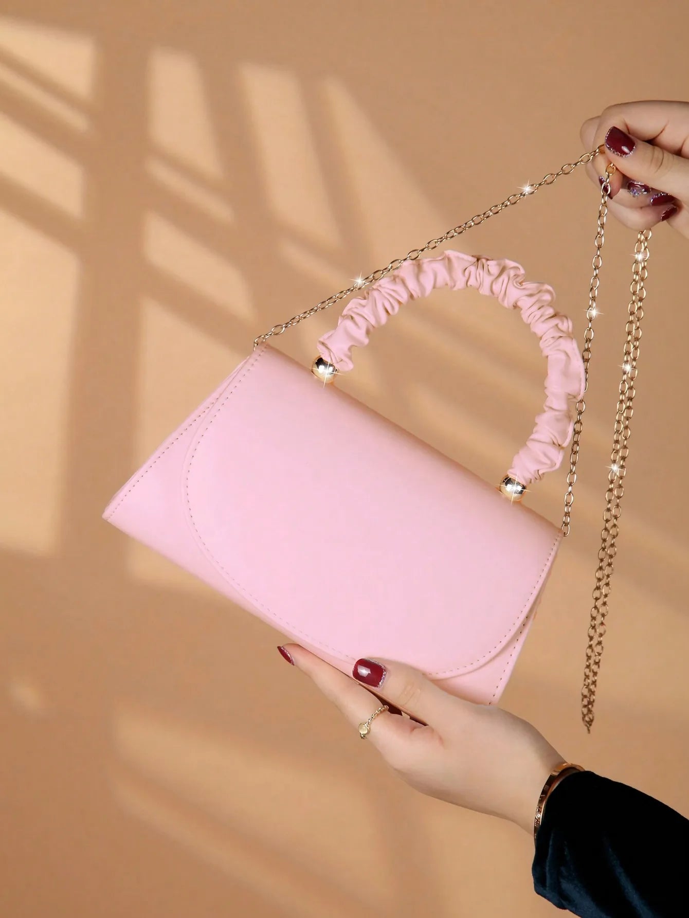 Elegant Light Luxury Solid Color Women's Handbag