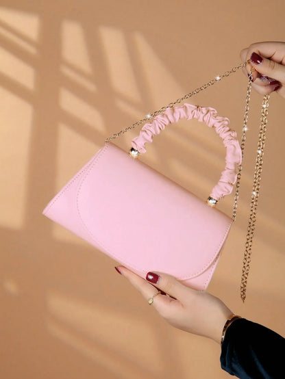 Elegant Light Luxury Solid Color Women's Handbag