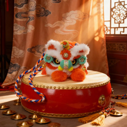 Cute Lion Dance Plush Women Crossbody Bag