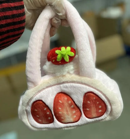 Sweet Kawaii Strawberry Top-Handle Bags Japanese Cute Fashion Casual Handbag