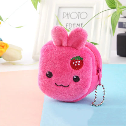 Soft Plush Cartoon Animal Cute Coin Purse Mini Zipper